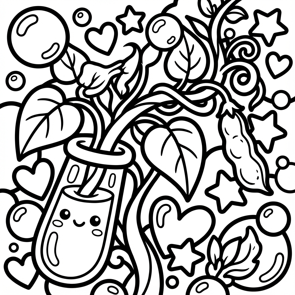Delicious candy jar on a table, great for easy bold coloring pages.